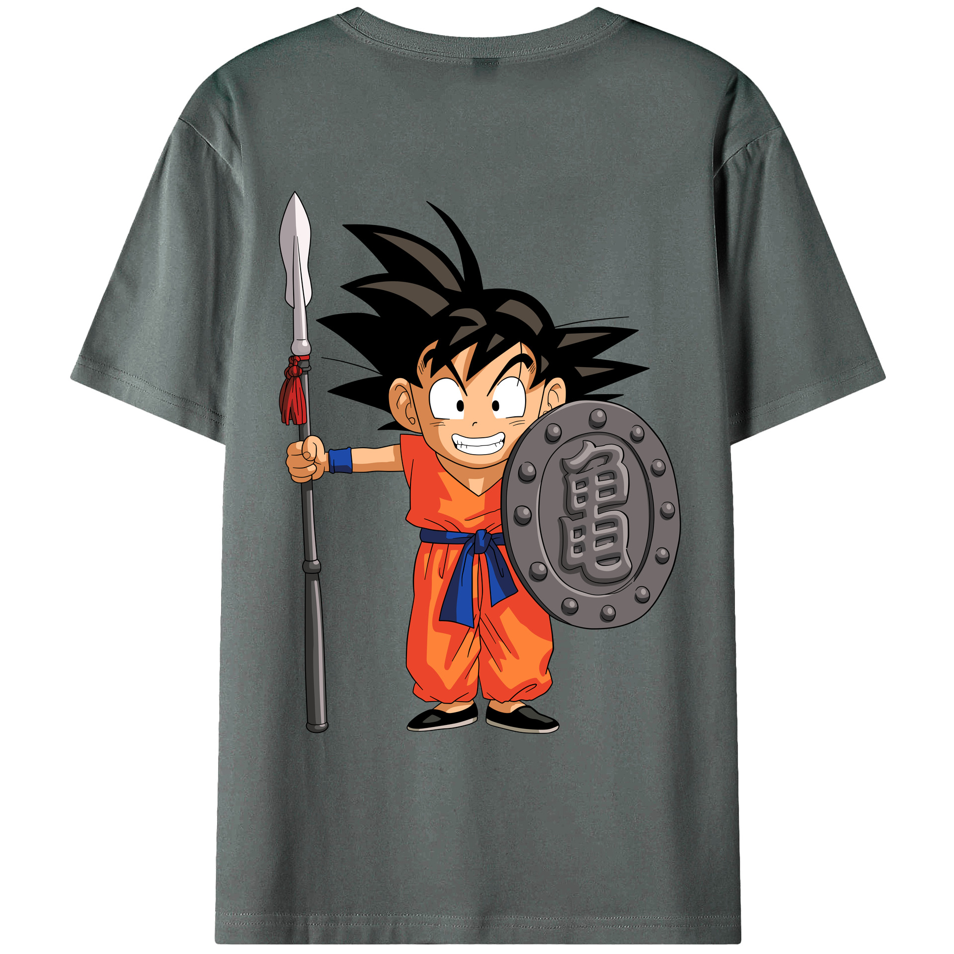 （画像用） ドラゴンボール 孫悟空（そん ごくう）Son Goku カカロット DRAGON BALL Kakarotto 綿100％ メンズ半袖Tシャツ（バックプリント） 通気性